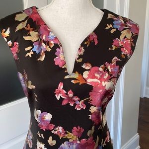 Roz & Ali Flowered Dress.  Beautiful colors with a bit of shine.